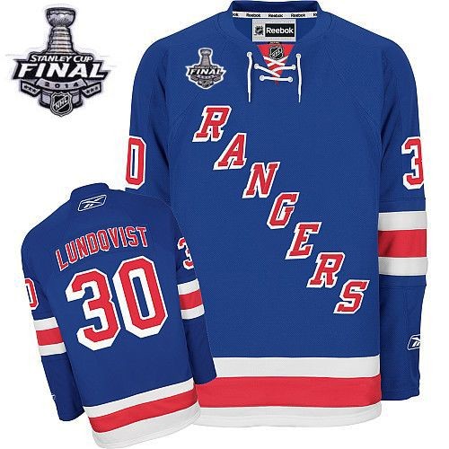Henrik Lundqvist Royal Blue Premier Home 2014 Stanley Cup Jersey ...