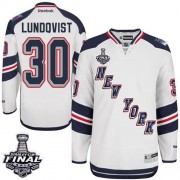 Reebok New York Rangers 30 Men's Henrik Lundqvist White Authentic 2014 Stanley Cup 2014 Stadium Series NHL Jersey