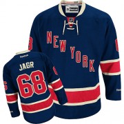 Reebok New York Rangers 68 Men's Jaromir Jagr Navy Blue Premier Third NHL Jersey