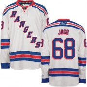 Reebok New York Rangers 68 Men's Jaromir Jagr White Authentic Away NHL Jersey