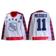 CCM New York Rangers 11 Men's Mark Messier White Premier 75th All Star Throwback NHL Jersey
