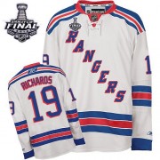 Reebok New York Rangers 19 Men's Brad Richards White Premier Away 2014 Stanley Cup NHL Jersey