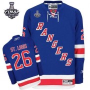 Reebok New York Rangers 26 Men's Martin St.Louis Royal Blue Authentic Home 2014 Stanley Cup NHL Jersey