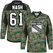 Reebok New York Rangers 61 Men's Rick Nash Camo Authentic Veterans Day Practice NHL Jersey
