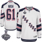 Reebok New York Rangers 61 Men's Rick Nash White Authentic 2014 Stanley Cup 2014 Stadium Series NHL Jersey
