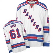 Reebok New York Rangers 61 Men's Rick Nash White Authentic Away NHL Jersey