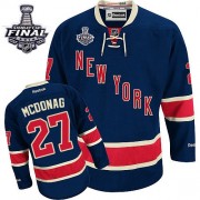 Reebok New York Rangers 27 Men's Ryan McDonagh Navy Blue Authentic Third 2014 Stanley Cup NHL Jersey