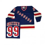 CCM New York Rangers 99 Men's Wayne Gretzky Royal Blue Authentic Throwback NHL Jersey