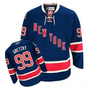 Reebok New York Rangers 99 Men's Wayne Gretzky Navy Blue Authentic Third NHL Jersey