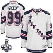Reebok New York Rangers 99 Men's Wayne Gretzky White Authentic 2014 Stanley Cup 2014 Stadium Series NHL Jersey