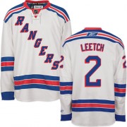 Reebok New York Rangers 2 Men's Brian Leetch White Authentic Away NHL Jersey