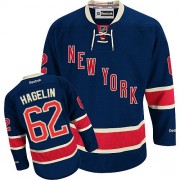 Reebok New York Rangers 62 Men's Carl Hagelin Navy Blue Authentic Third NHL Jersey
