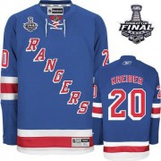Reebok New York Rangers 20 Men's Chris Kreider Royal Blue Authentic Home 2014 Stanley Cup NHL Jersey