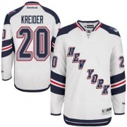 Reebok New York Rangers 20 Men's Chris Kreider White Authentic 2014 Stadium Series NHL Jersey