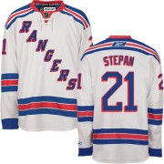 Reebok New York Rangers 21 Men's Derek Stepan White Authentic Away NHL Jersey