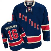 Reebok New York Rangers 16 Men's Derick Brassard Navy Blue Authentic Third NHL Jersey