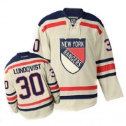 Reebok New York Rangers 30 Men's Henrik Lundqvist Cream Authentic Winter Classic NHL Jersey